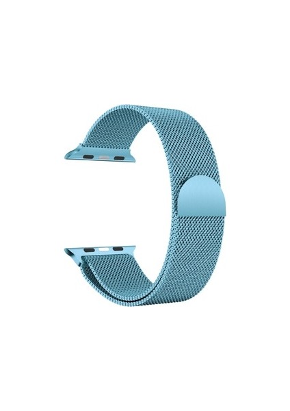 Apple Watch Uyumlu Seri 3/4/5 Premium Metal Milano Kordon 38-40 mm - Turkuaz