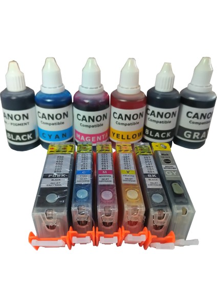 Canon PGI 550/CLI 551 Kartuş Seti + 6 x 50 ml