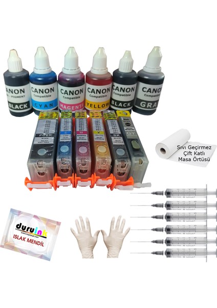 Canon PGI 550/CLI 551 Kartuş Seti + 6 x 50 ml fırsatları