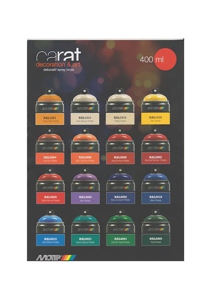 Carat RAL1007 Koyu Sarı Parlak Sprey Boya 400 ml