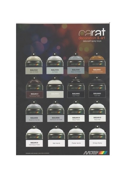 Carat RAL1007 Koyu Sarı Parlak Sprey Boya 400 ml