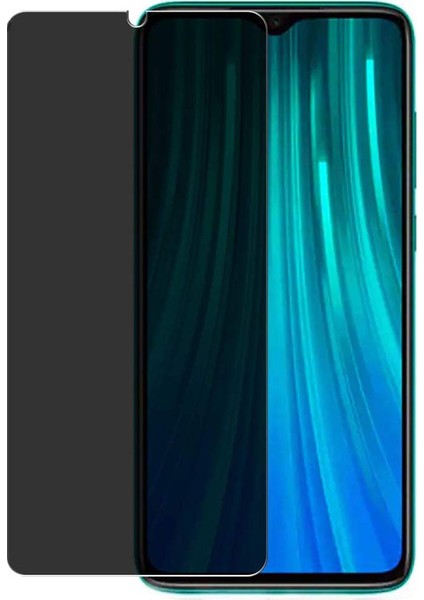 Xiaomi Redmi Note 8 Pro Ekran Koruyucu Temperli Kırılmaz Privacy Hayalet Gizliklik Filtreli Siyah