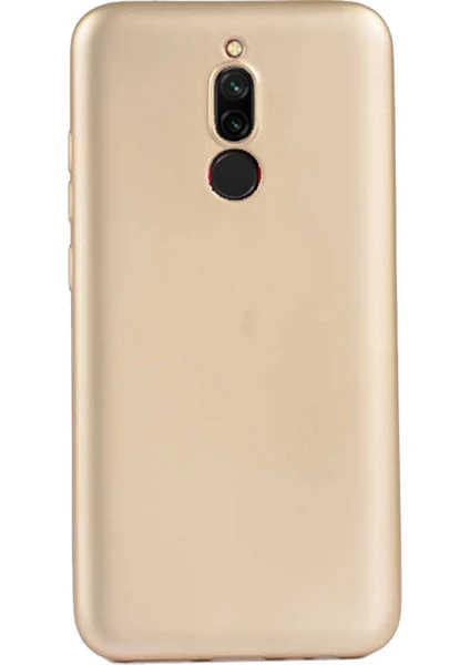 Case 4U Xiaomi Redmi 8 Kılıf Klasik Mat Renkli Yumuşak Premier Silikon Altın