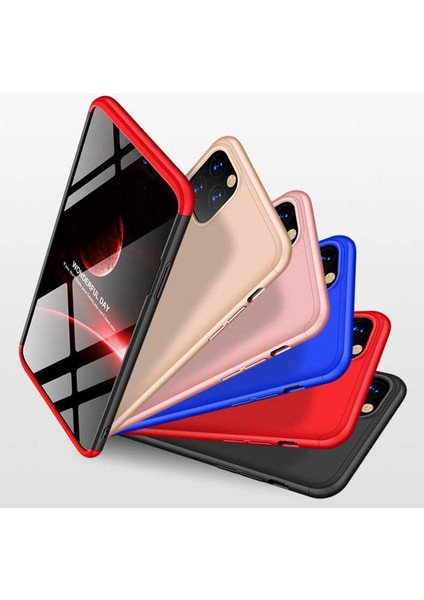 Apple iPhone 11 Pro Max Kılıf 3 Parçalı Tam Koruma Sert Mika Ays Kapak Siyah Altın fiyatları