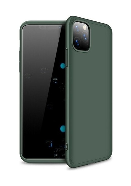 Apple iPhone 11 Pro Kılıf 3 Parçalı Tam Koruma Sert Mika Ays Kapak Yeşil