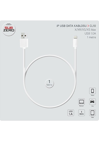 Apple iPhone Uyumlu Lightning Data Kablo Cl-10 - Beyaz