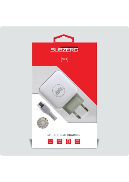 Micro USB Hızlı Şarj Aleti SG19 ( BEYAZ)