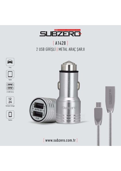 Type-C Araç Şarj Cihazı A1428 fırsatları