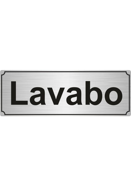 Lavabo Yönlendirme Levhası Gümüş 5 cm x 20 cm