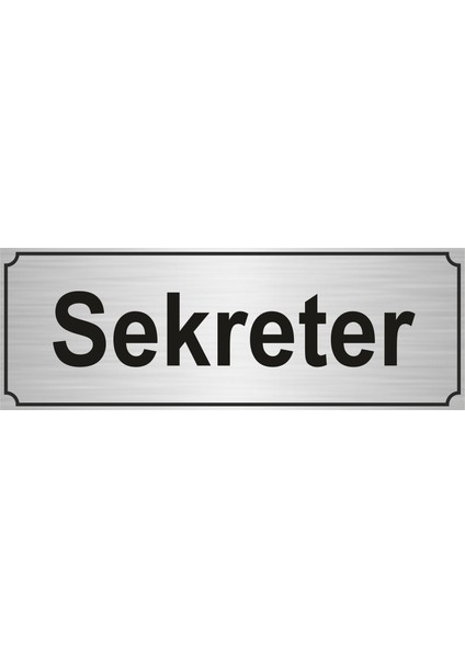 Sekreter Yönlendirme Levhası Gümüş 5 cm x 20 cm