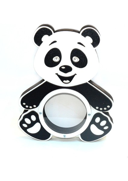 Panda Ahşap Dekoratif Kumbara 27 cm Siyah