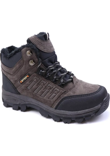 X-Step X6 Büyük Numara Erkek Brown Trekking Kışlık Bot