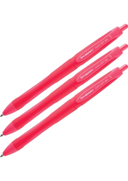 Berry Jel Kalem 07 Yakut Kırmızı 3lü Set