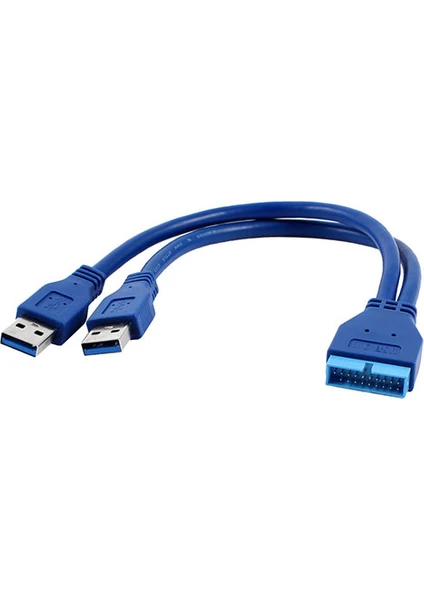 19 pin usb 3.0 to 2x usb erkek kablo anakart için usb 3.0 kabl