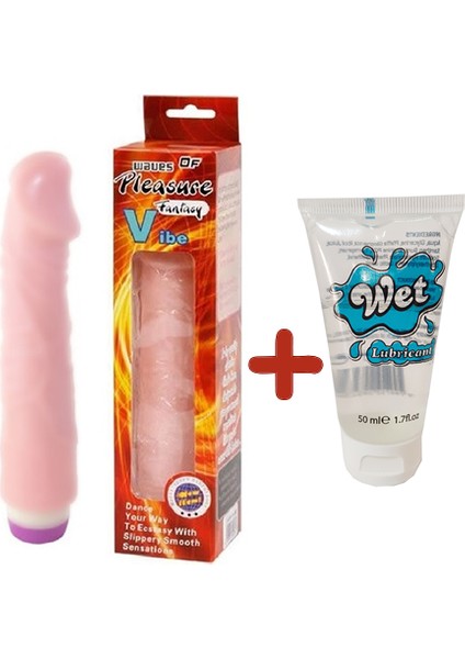 Vibe 21 cm Realistik Vibratör Penis + 50 ml Wet