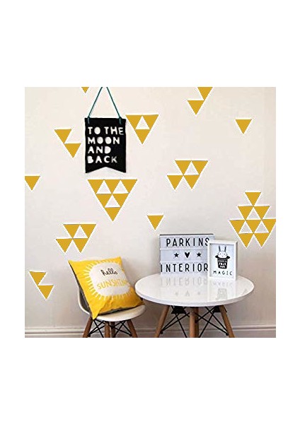 Bugybagy Gold Duvar Stickerı Üçgen 5cm 100 Adet çocuk Odası Duvar Dekorasyonu
