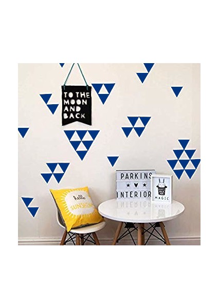 Bugybagy Açık Pembe Duvar Stickerı Üçgen 5cm 100 Adet çocuk Odası Duvar Dekorasyonu