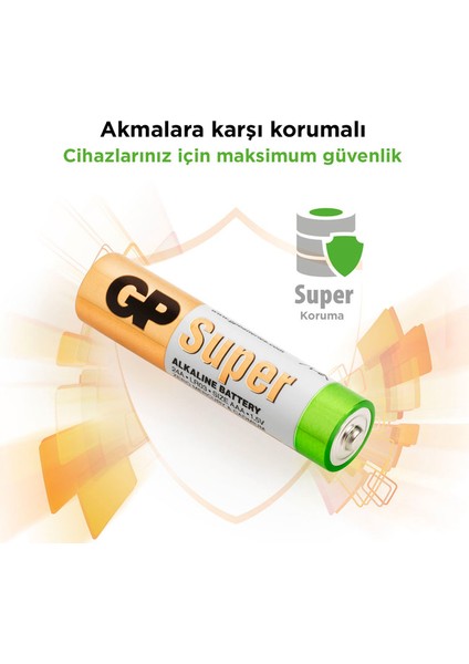Super Alkalin 40'lı AAA Boy İnce Pil (GP24A-2VS40)