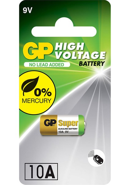 Tek'li 10A 9V Yüksek Voltaj Spesifik Pil (GP10AF-2C1)