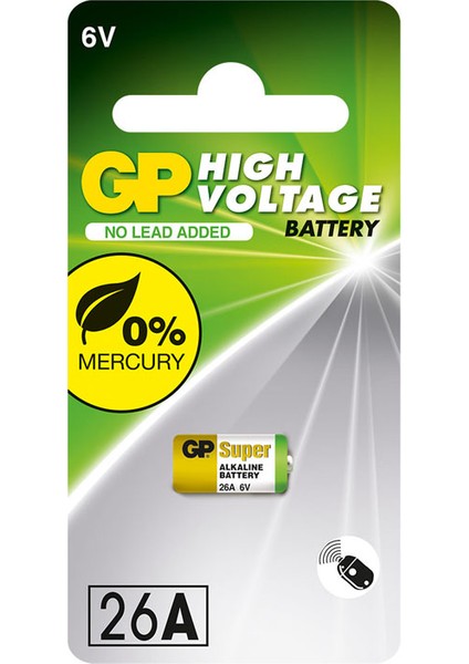 Tek'li 26A 6V Yüksek Voltaj Spesifik Pil (GP26AF-2C1)
