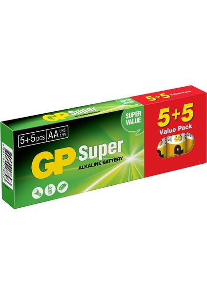 5+5 Super Alkalin Pil AA