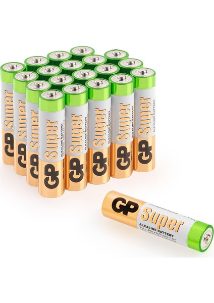 Süper Alkalin AAA/LR03 Boy Ince Pil 20'li Paket