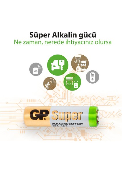 Gp 27A-C5 12V Alkalin 5Li Kartela