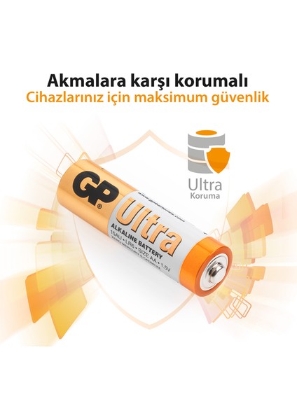 Ultra Alkalin 40'lı AA Boy Kalem Pil (GP15AU-2B40)