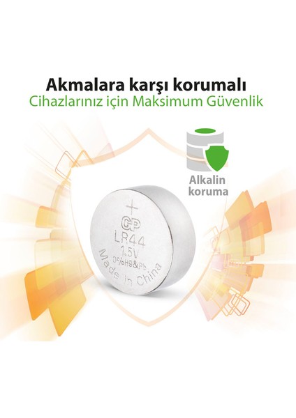 5'li LR44 Alkalin Düğme Pil  (GPA76-C5)