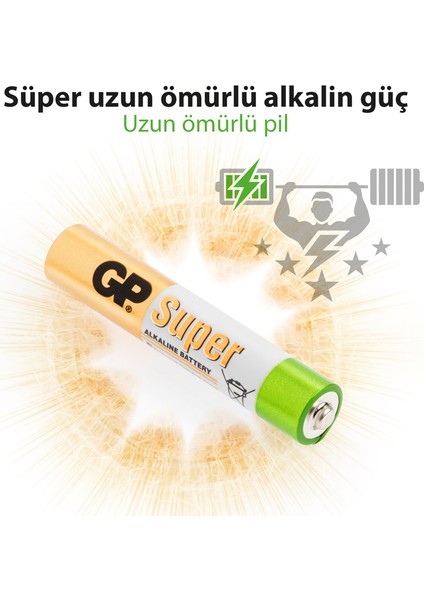 2'li 25A Alkalin AAAA İncenin İncesi Pil (GP25A-U2)