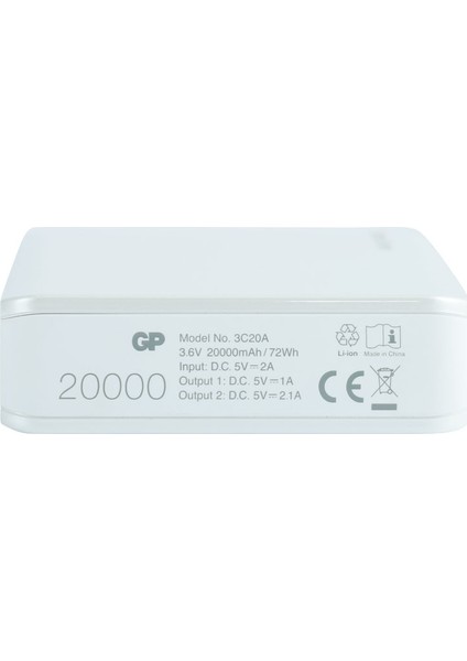 3C20A 20000 mAh Portable Powerbank(GP3C20AWE-2B1)