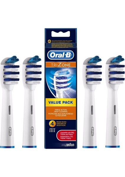 Trizone 4'lü Diş Fırçası Yedek Başlığı