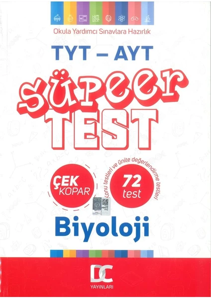 Dc Yayınları TYT AYT Biyoloji Süpeer Çek Kopar Yaprak Test