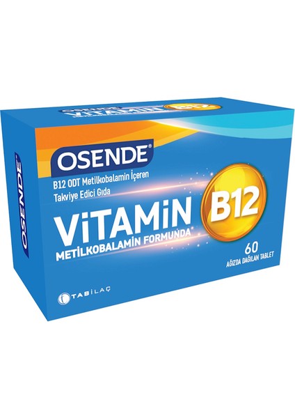 Osende Vitamin B12 60 Ağızda Dağılan Tablet