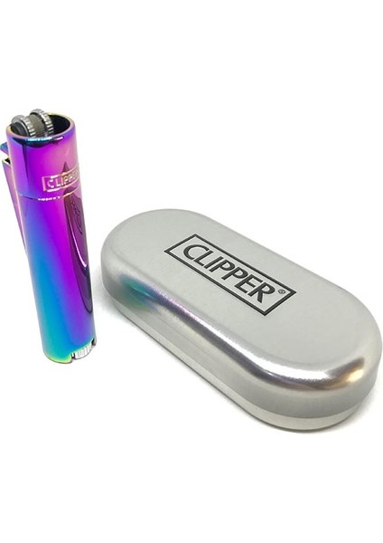 Clipper Gökkuşağı Metal Çakmak