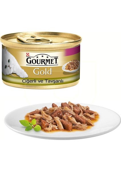 Gourmet Ciğerli ve Tavşanlı Kedi Konservesi 85 gr 1 Adet
