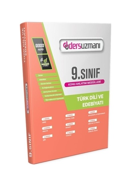 9. Sınıf Türk Dili ve Edebiyatı Konu Anlatım Modülleri