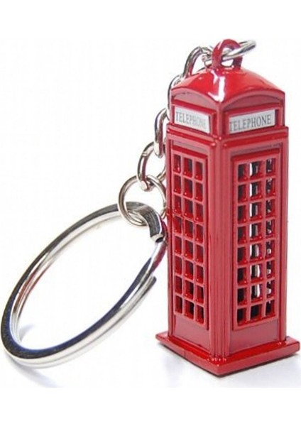 Metal Anahtarlık London Telefon Kulübesi Temalı