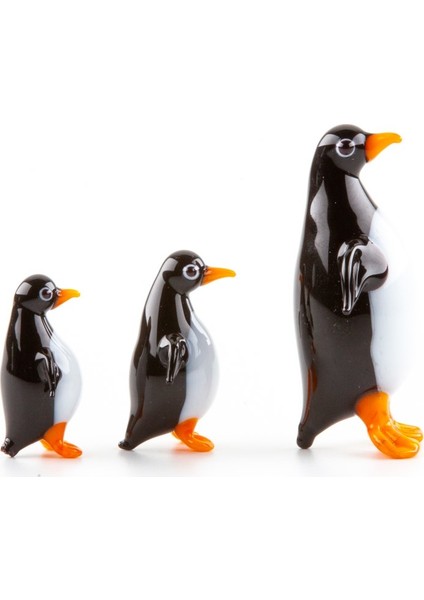 Murano Cam Penguen Seti Üçlü El Yapımı fiyatları