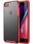 Apple iPhone 7 Plus Frosted Frame Kılıf - Kırmızı 1