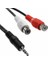 4227 3.5mm Stereo Erkek Dişi 2Rca Tos Ses Kablo Çevirici Adaptör 1