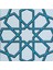 Çini 20x20 Cm SP 89-v Turkuaz Beyaz Türkmen Yıldızı Çini Karo 1