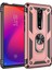 Xiaomi Mi 9T Kılıf Çift Katmanlı Yüzüklü Manyetik Vega Kapak Rose Gold 1