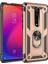 Xiaomi Mi 9T Kılıf Çift Katmanlı Yüzüklü Manyetik Vega Kapak Altın 1