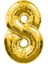 PartiPan Folyo Balon 8 Rakamı Altın Renk 110 cm 2