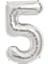 PartiPan Folyo Balon 5 Rakam Gümüş 40 CM 2