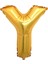 PartiPan Y Harf Altın Folyo Balon 16 inç 1