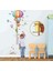 Kt Decoration Sevimli Hayvanlar ile Balon Yolculuğu Boy Ölçer Duvar Çıkartması 1