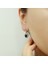 lı Oval Safir Anturaj Küpe 3070014 2