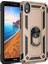 Teknogrup Xiaomi Redmi 7A Kılıf Çift Katmanlı Yüzüklü Manyetik Vega Kapak - Gold + Nano Ekran Koruyucu 1
